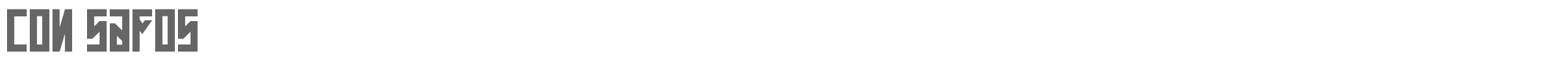 Sample characters Con Safos Font